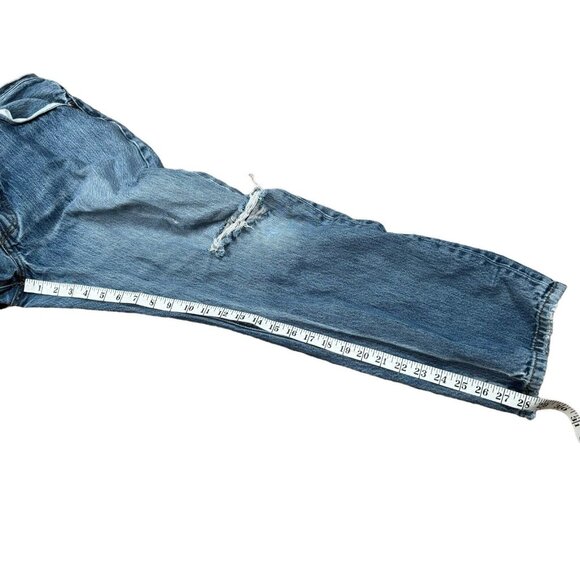 Vintage Y2K Levi’s 501 Blue Denim Distressed Jeans Button Fly Actual 36x28.5 - Picture 14 of 16